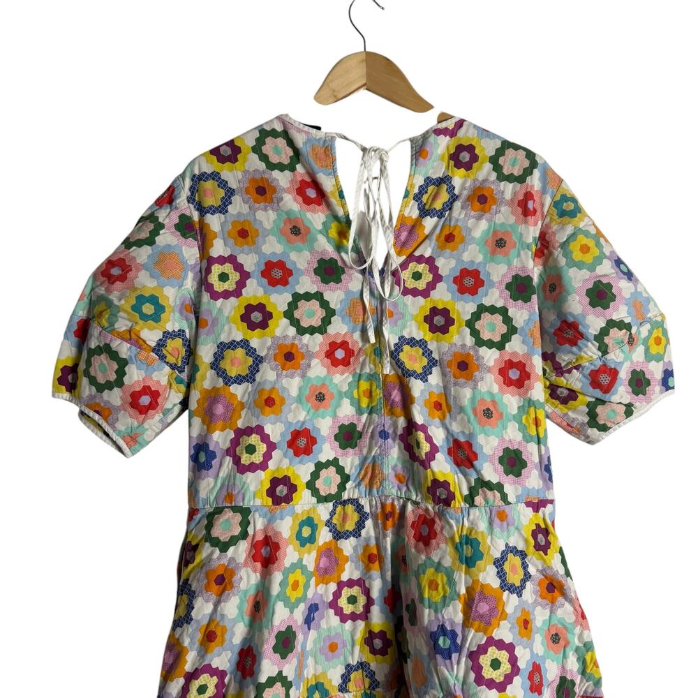 Mira Mikati White Floral Crochet Maxi Dress with Multicolor Flowers - Picture 13 of 16
